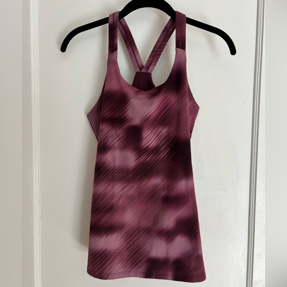 Athleta tank top | Maroon pattern | Size S